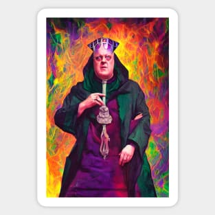 Cyberpunk Aleister Crowley The Great Beast of Thelema painted in a Surrealist and Impressionist style Sticker